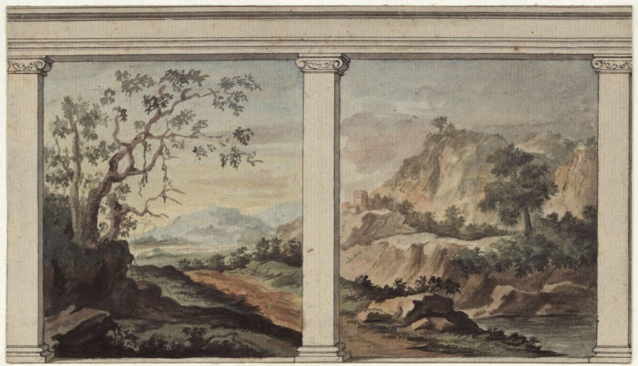 Vue sur un paysage - Karl Friedrich Schinkel