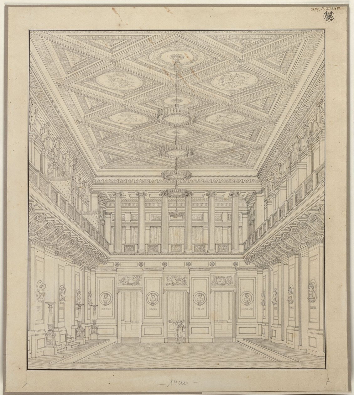Berlin. Théâtre du Gendarmenmarkt, salle de concert - Karl Friedrich Schinkel