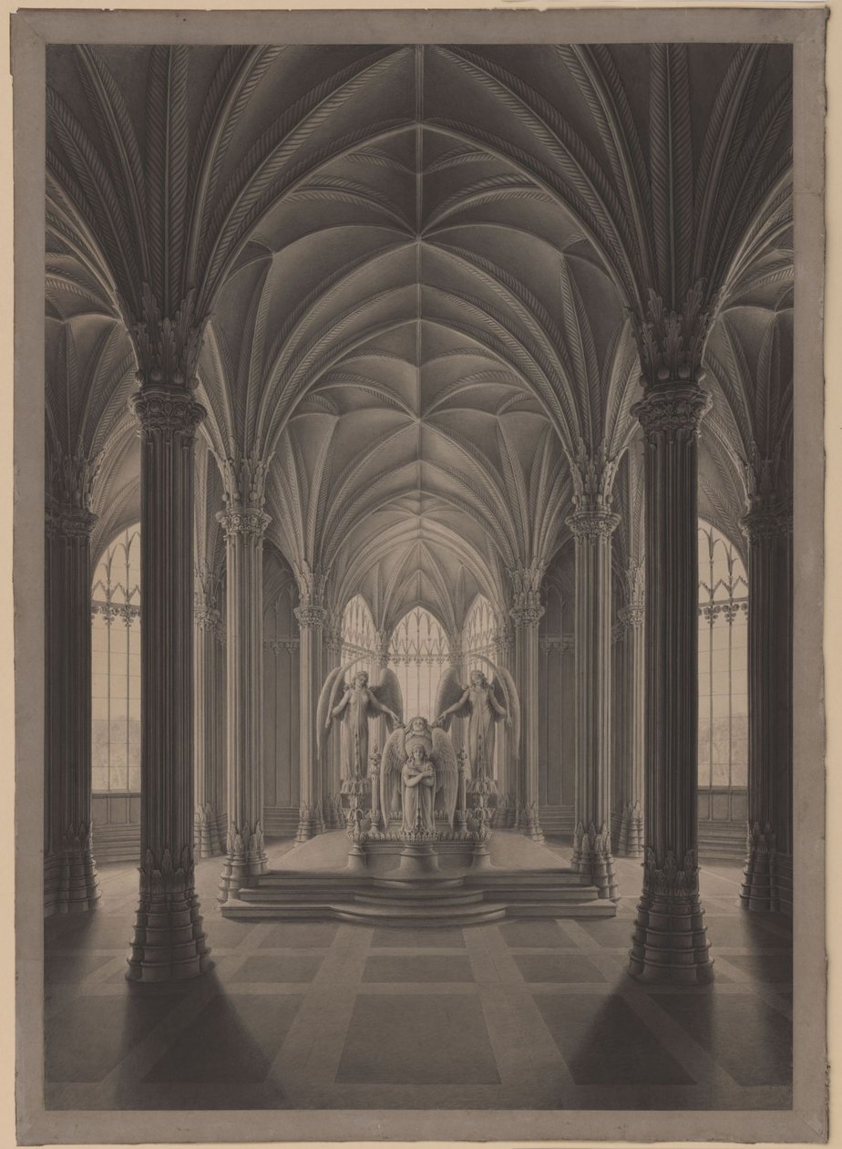 Berlin. Château de Charlottenbourg, parc du château, mausolée de la reine Louise. Intérieur - Karl Friedrich Schinkel