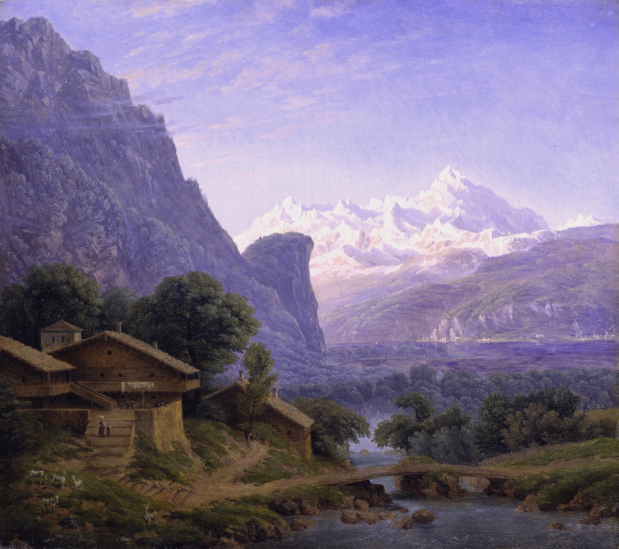 Vue du mont Blanc - Karl Friedrich Schinkel