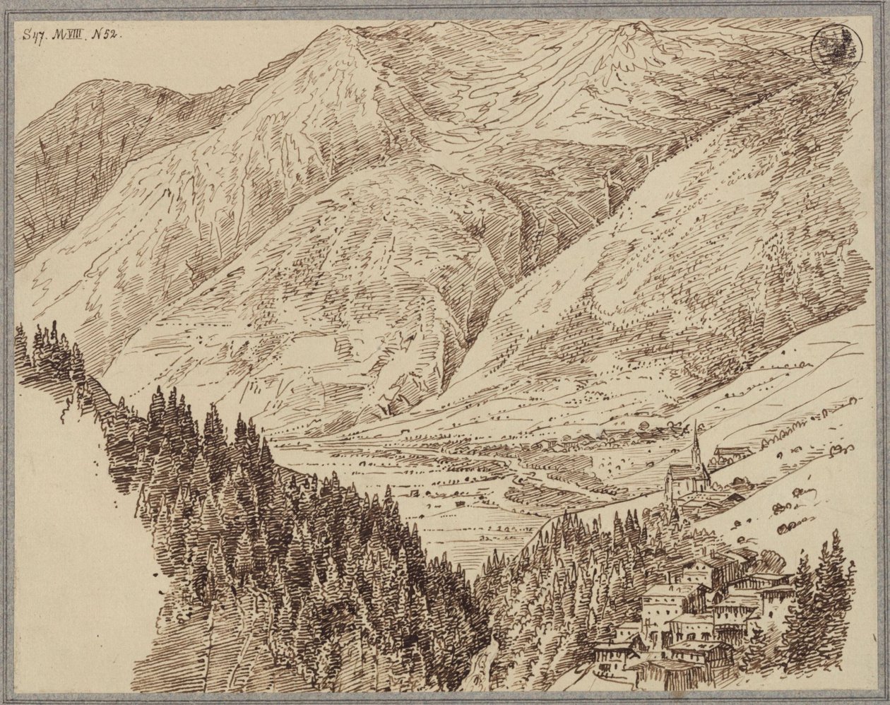 La vallée de Gastein avec Wildbad - Karl Friedrich Schinkel