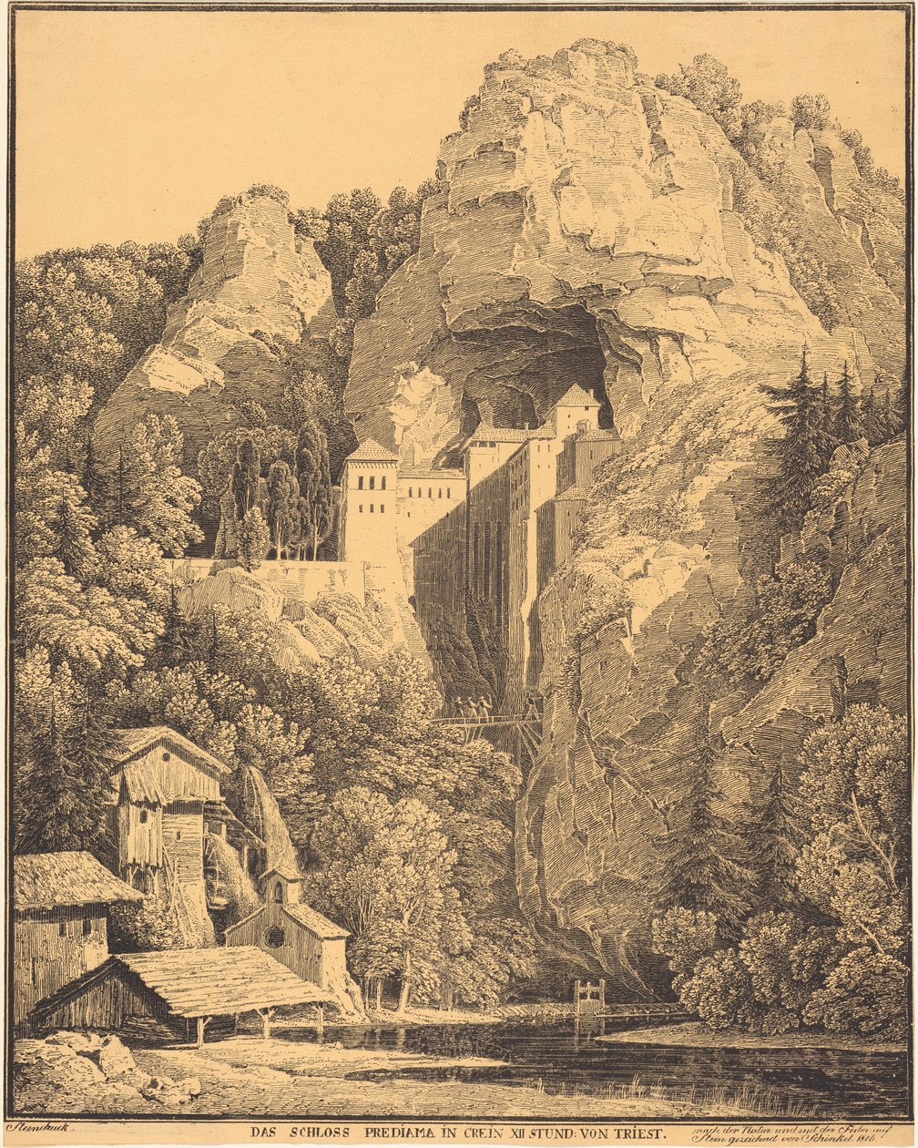 Le château de Predjama en Carniole : à douze heures de Trieste - Karl Friedrich Schinkel
