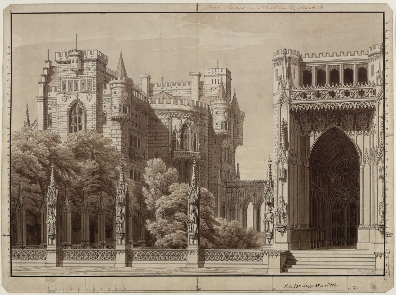 Décoration à usage général. Château fort - Karl Friedrich Schinkel