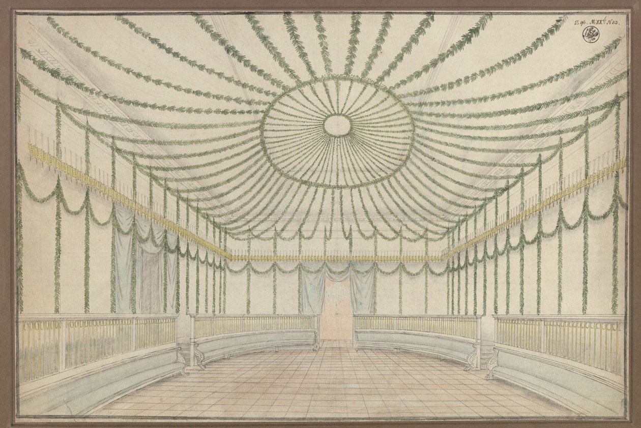 Mersebourg. Château. Projet de décoration d
