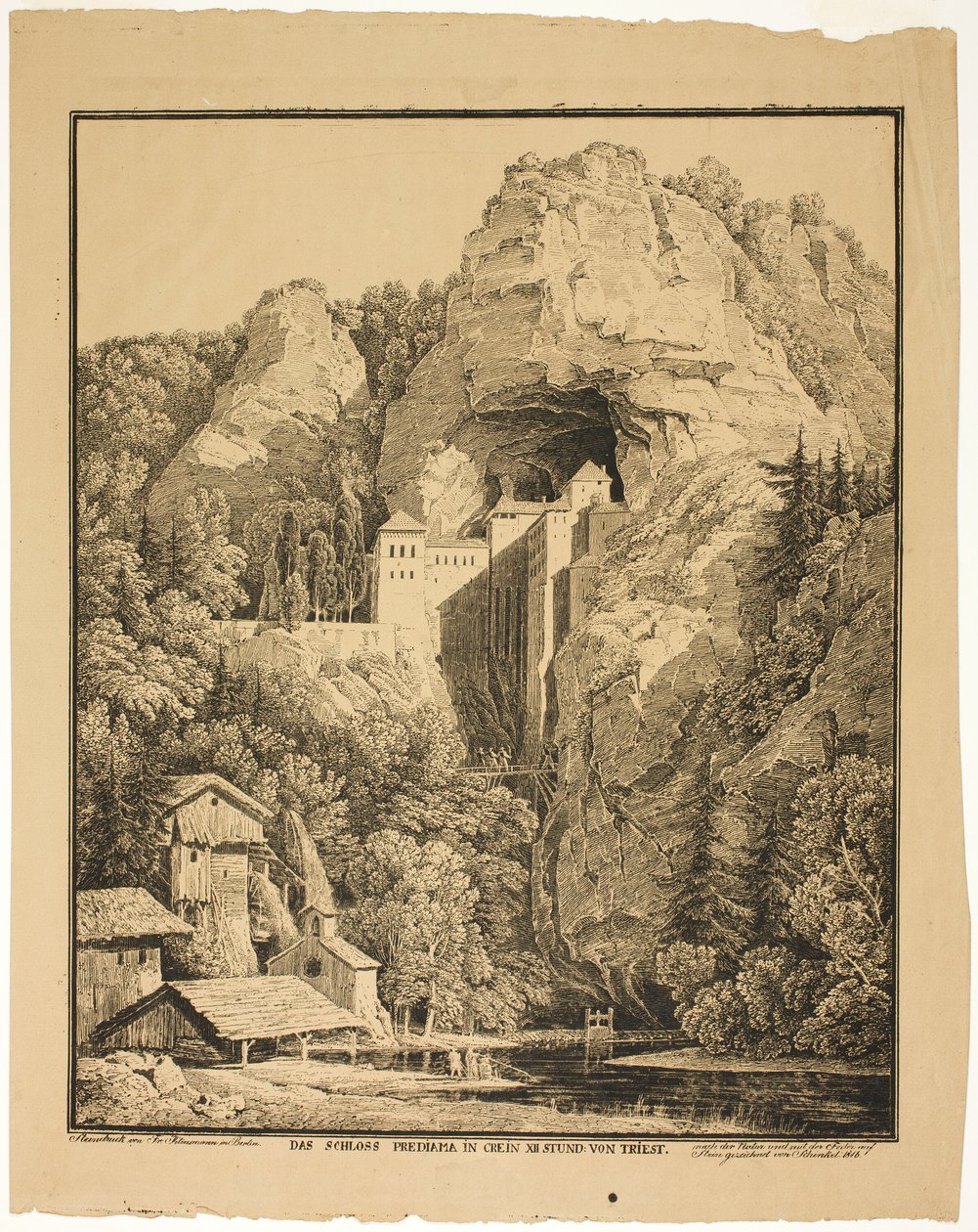 Château de Predjama à Krein, à douze heures de Trieste - Karl Friedrich Schinkel