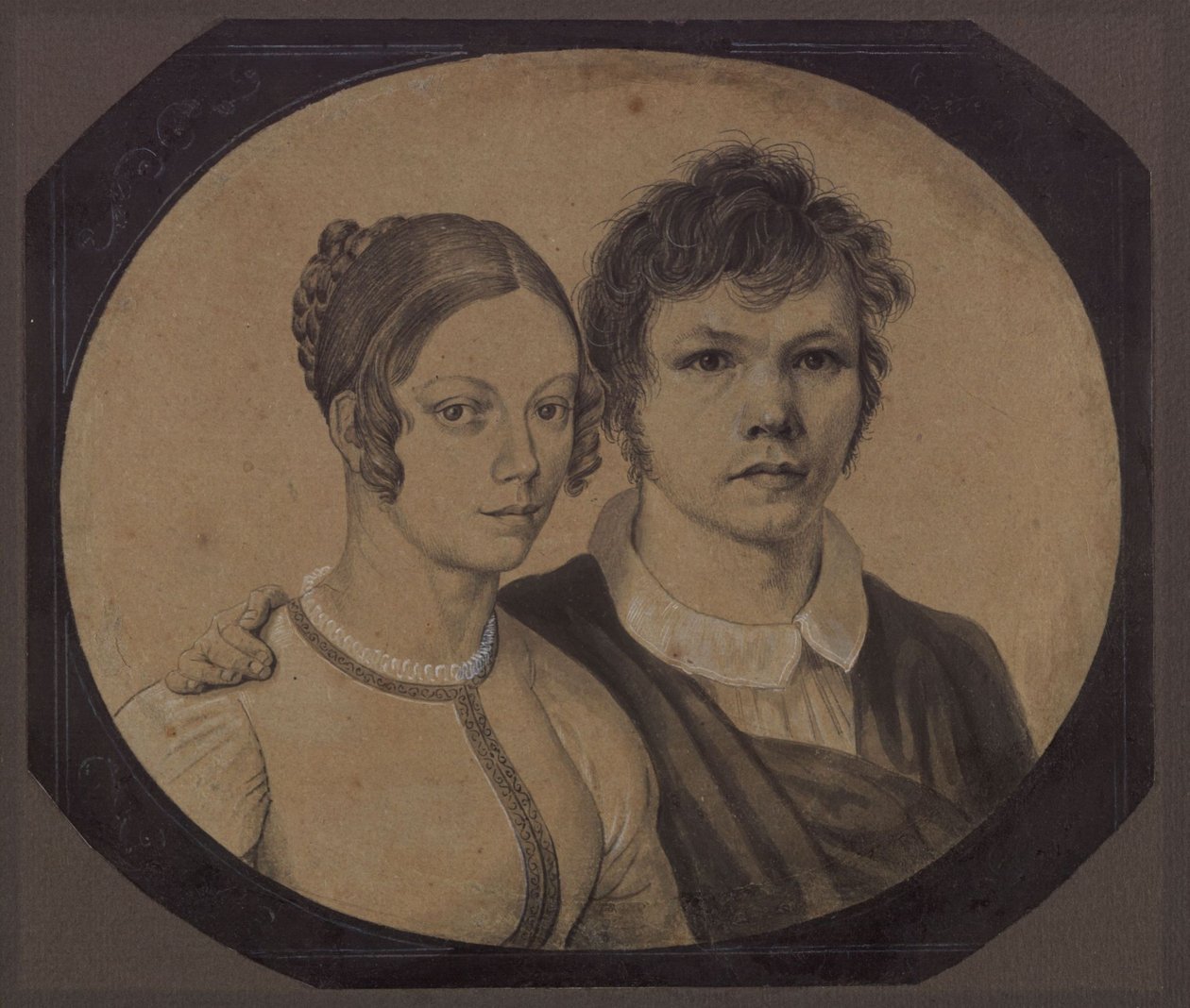 Autoportrait de Karl Friedrich Schinkel avec Susanne Schinkel, née Berger - Karl Friedrich Schinkel