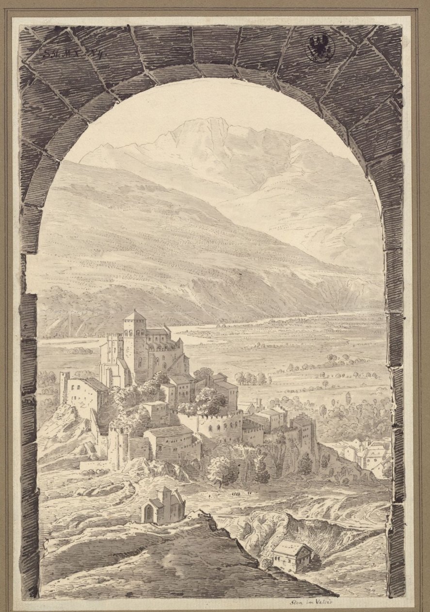 Sion, dans le canton suisse du Valais - Karl Friedrich Schinkel