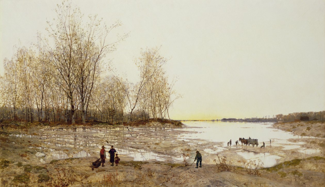 Paysage boisé inondé, c.1875-80 - Karl Heffner