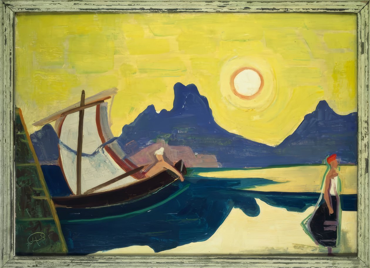 Lac et montagnes - Karl Hofer