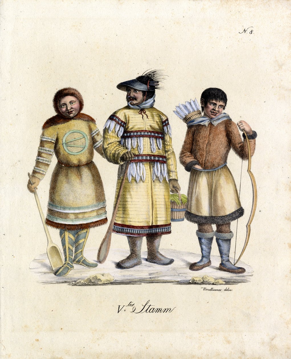 Peuple inuit (impression) - Karl Joseph Brodtmann