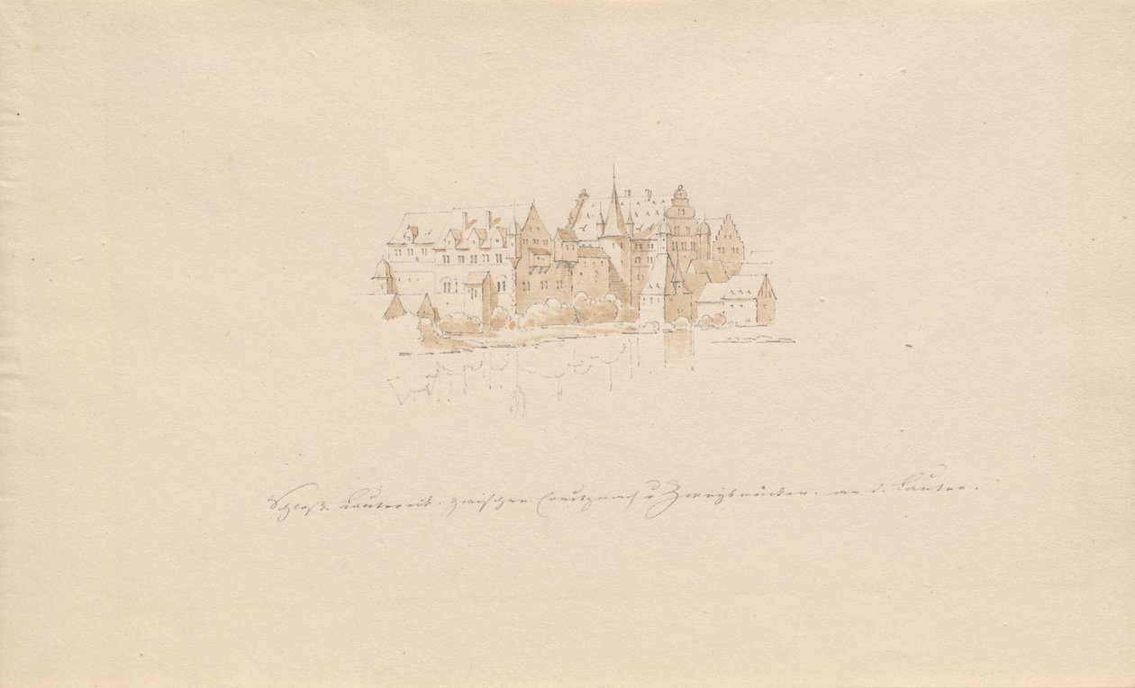 Schloss Lauter entre Creutznach et Zweibrücken sur la Lauter - Karl Julius Von Leypold