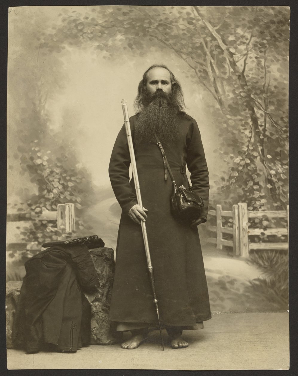 Un saint vagabond aux pieds nus, Vasilii (son nom) - Karl Karlovitz Bulla