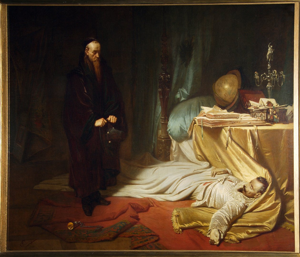 Baptiste Seni près du corps de Wallenstein - Karl Theodor von Piloty
