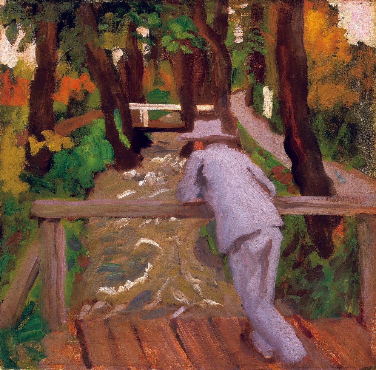 Homme sur le pont - Károly Ferenczy