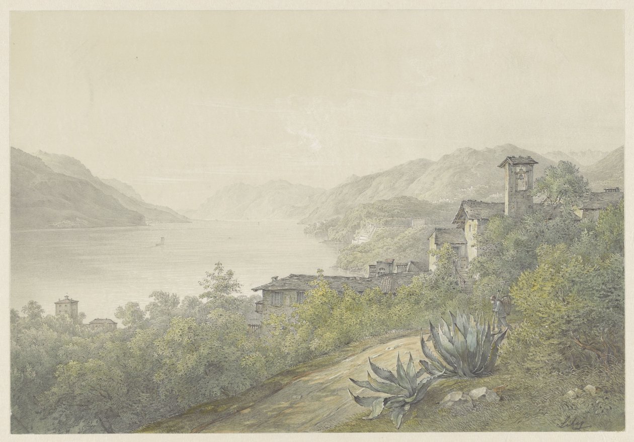 Vue depuis le parc de Bellagio, au lac de Côme - Karoly Lajos Libay