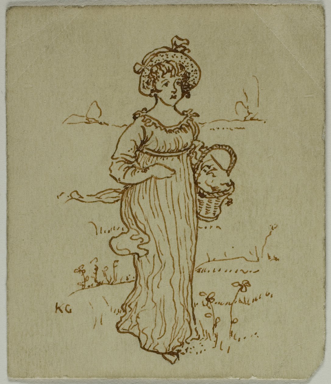 Fille avec panier - Kate Greenaway