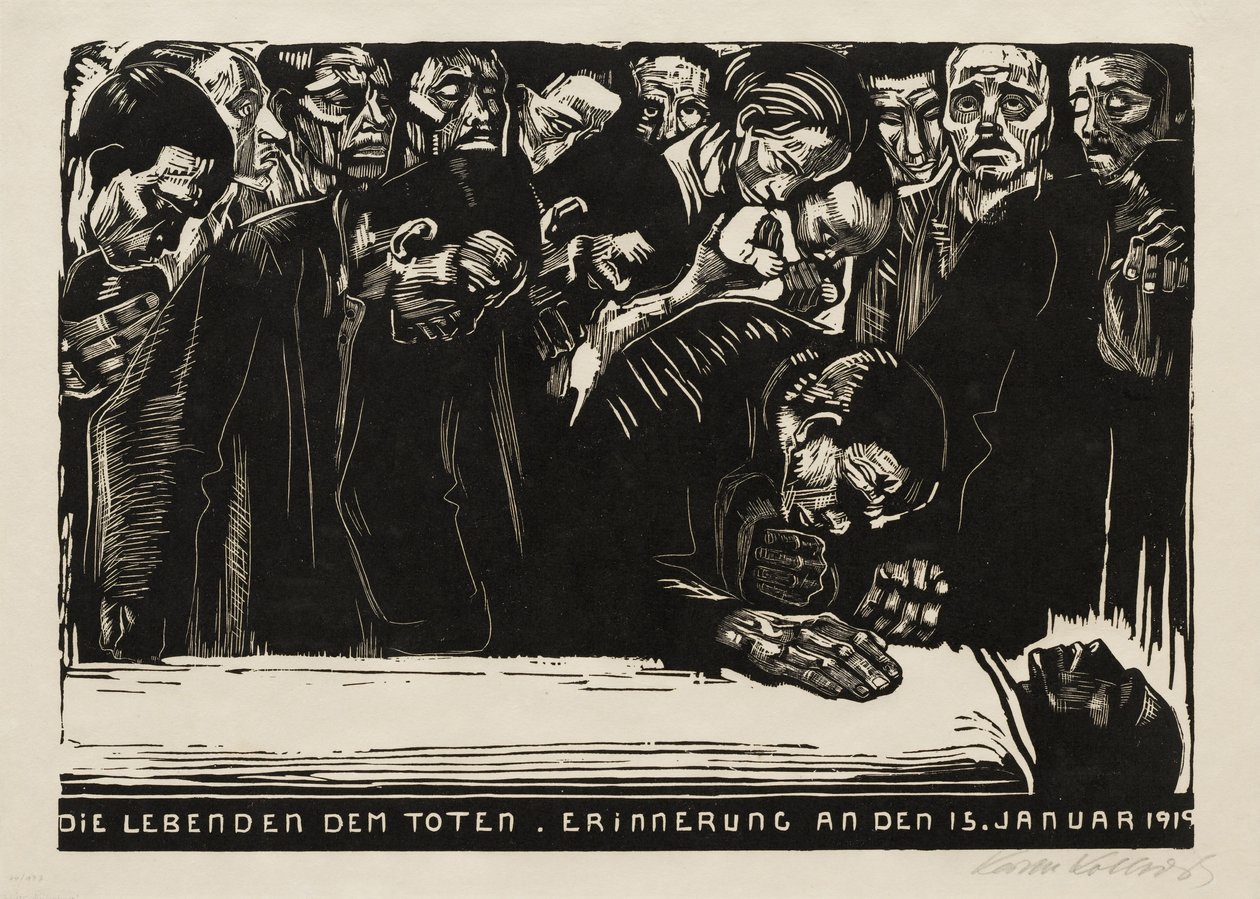 Feuille commémorative de Karl Liebknecht - Kathe Schmidt Kollwitz