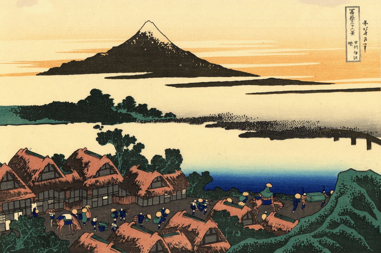 Aube à Isawa dans la province de Kai - Katsushika Hokusai