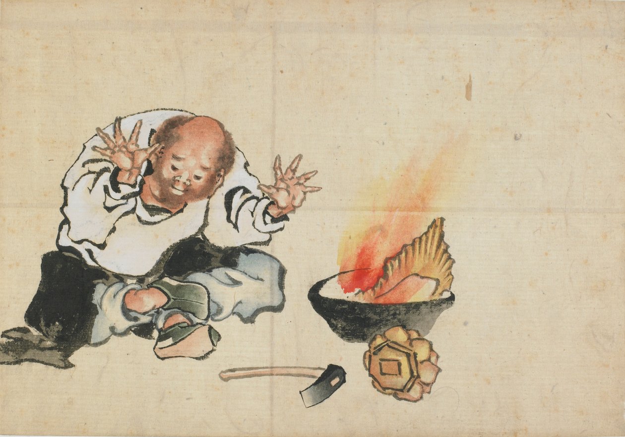 Brûler une image bouddhiste, fin 18e-début 19e siècle - Katsushika Hokusai