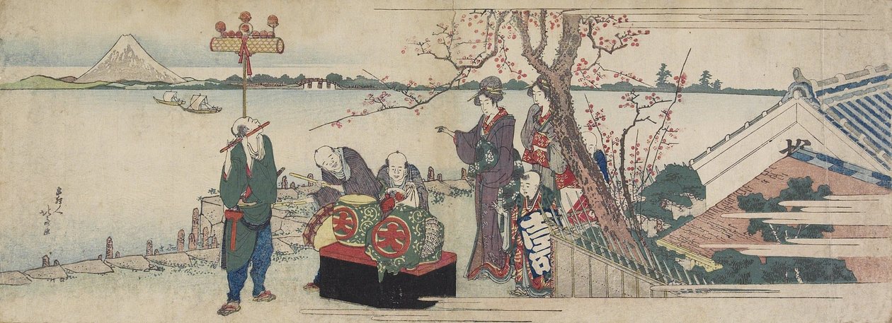 Artistes de Daikagura - Katsushika Hokusai