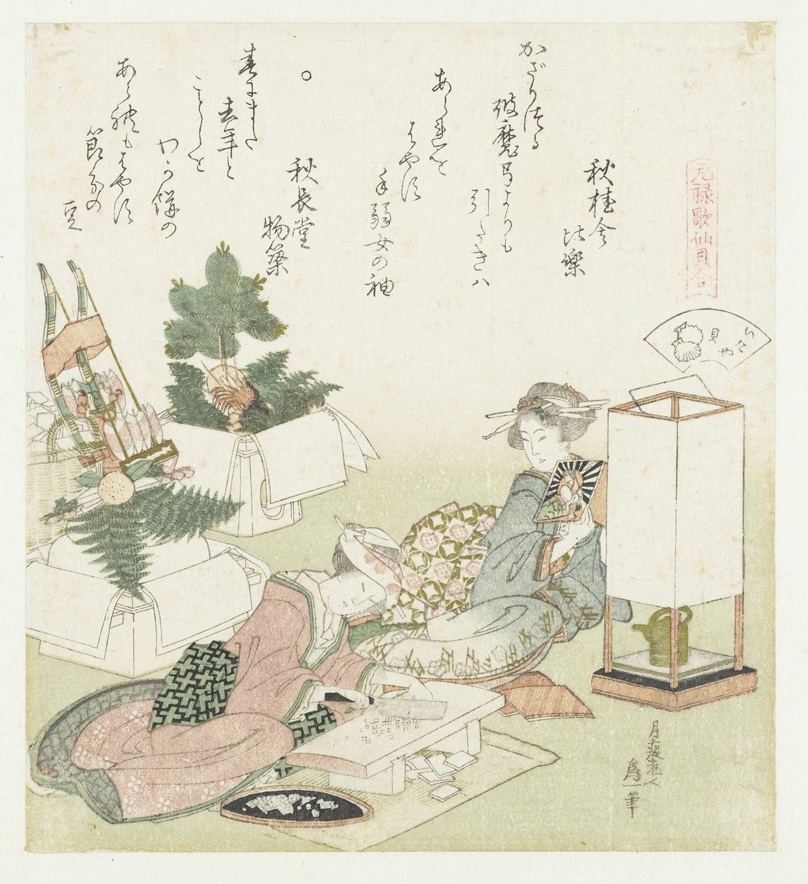 Coquille de toit - Katsushika Hokusai