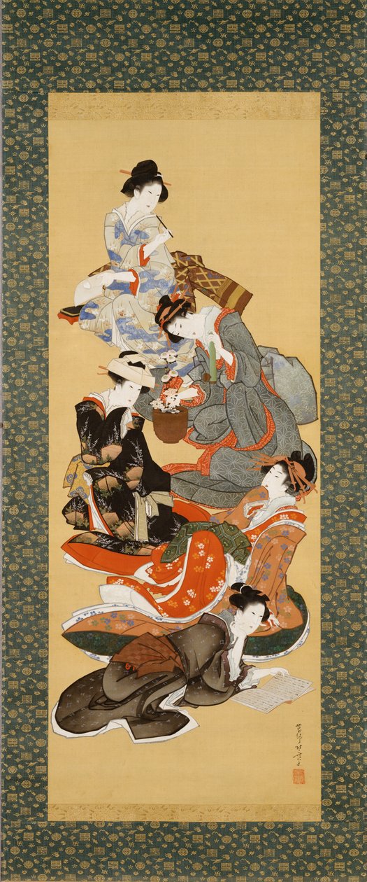 Cinq belles femmes - Katsushika Hokusai