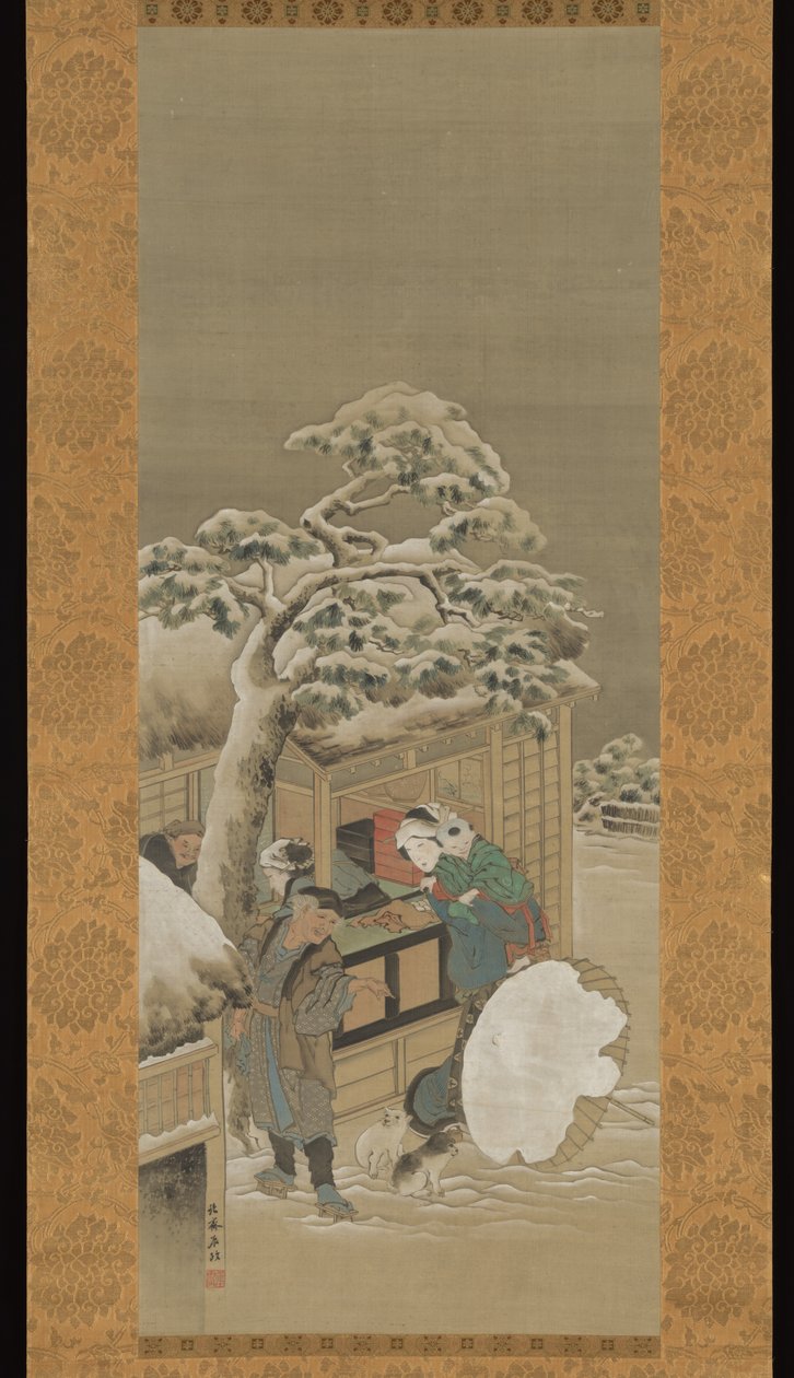 Devant un magasin - Katsushika Hokusai