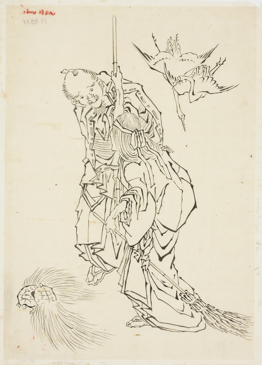 Jo et Uba; Thème de Takasago - Katsushika Hokusai