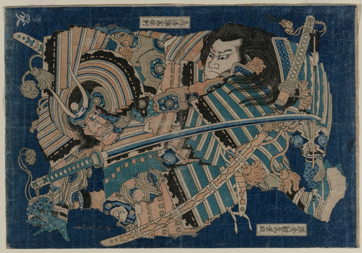 Kamakura no Gengoro saisissant Torinoumi Tasaburo, début des années 1830 - Katsushika Hokusai