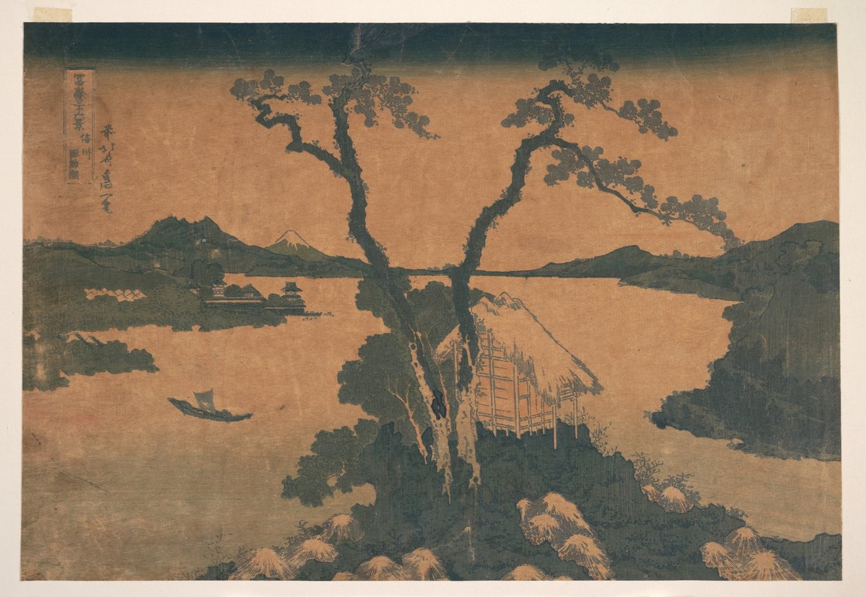 Le lac Suwa dans la province de Shinano (Shinshū Suwako), tiré de la série « Les trente-six vues du mont Fuji » (Fugaku sanjūrokkei) - Katsushika Hokusai