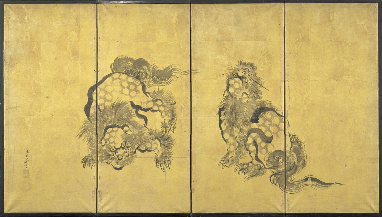 Lions - Katsushika Hokusai