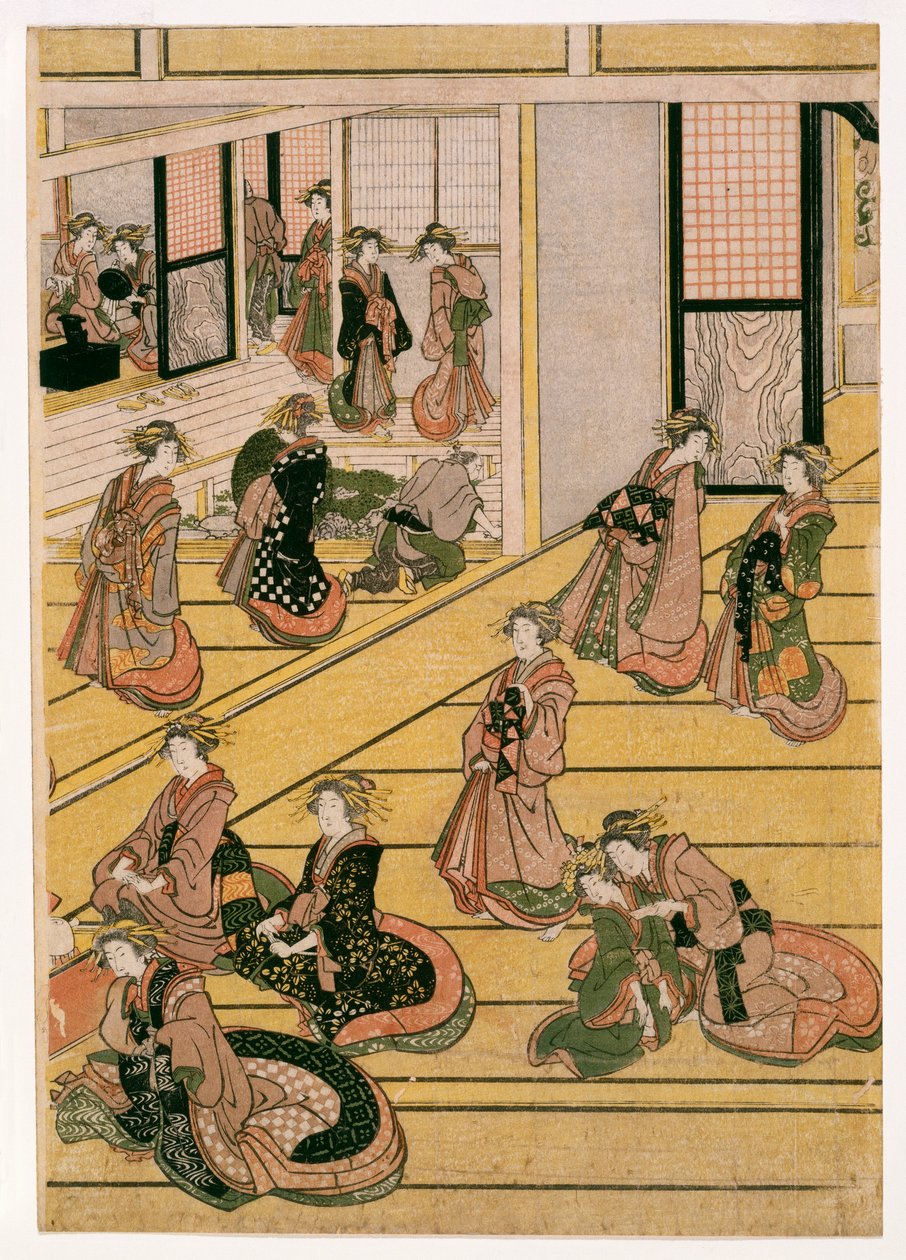 Jours du Nouvel An de la Maison de Thé Ogi-ya - Katsushika Hokusai