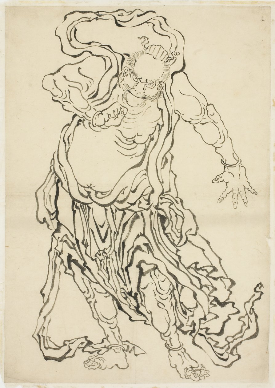 Un des Nio (Un Gardien), c.1815-1849 - Katsushika Hokusai