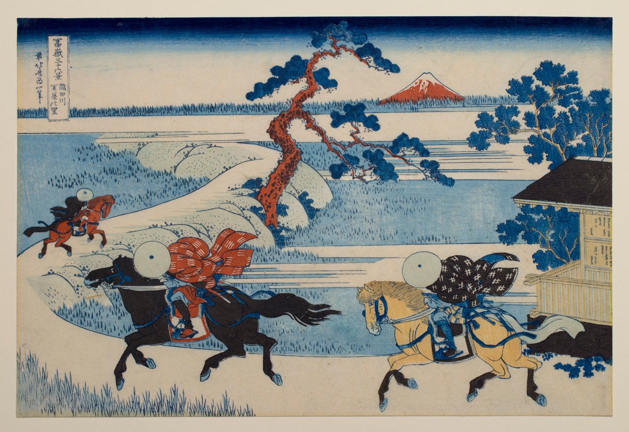 Le village de Sekiya sur la rivière Sumida, tiré de la série « Les trente-six vues du mont Fuji » - Katsushika Hokusai