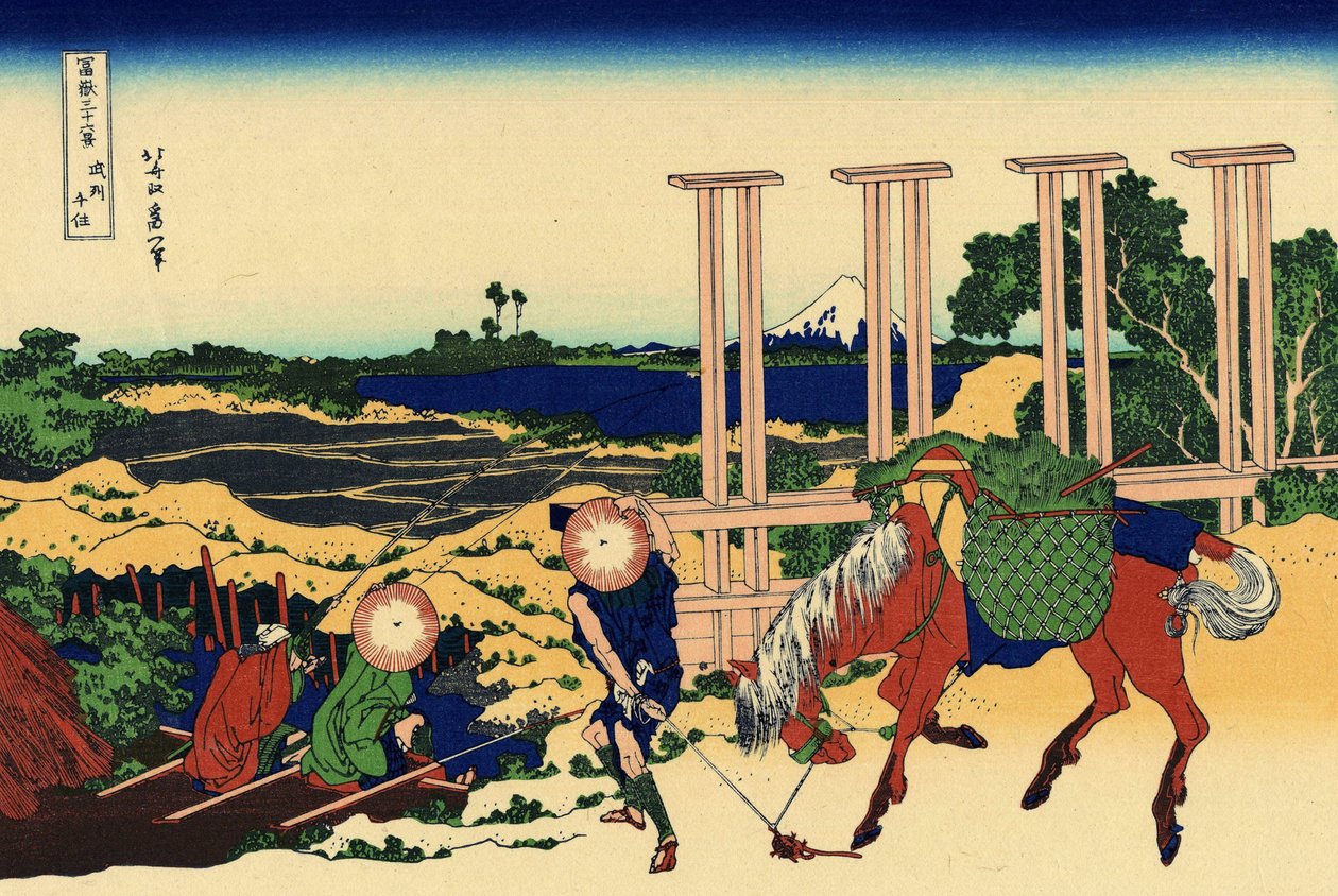 Senju dans la province de Musachi, c.1830 - Katsushika Hokusai