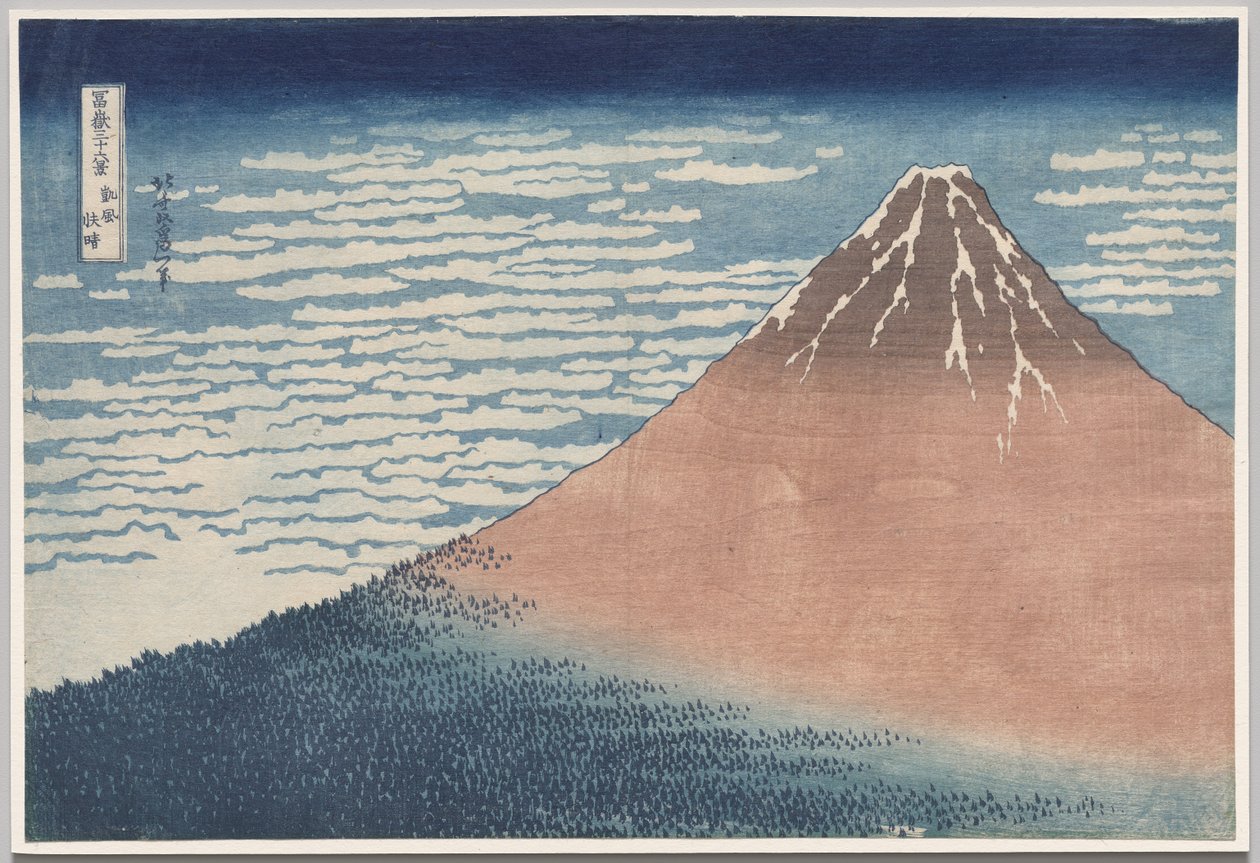 Vent du sud, ciel clair, de la série Trente-six vues du mont Fuji - Katsushika Hokusai