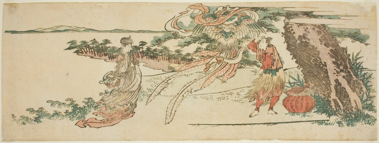 La robe de plumes (Hagoromo) - Katsushika Hokusai