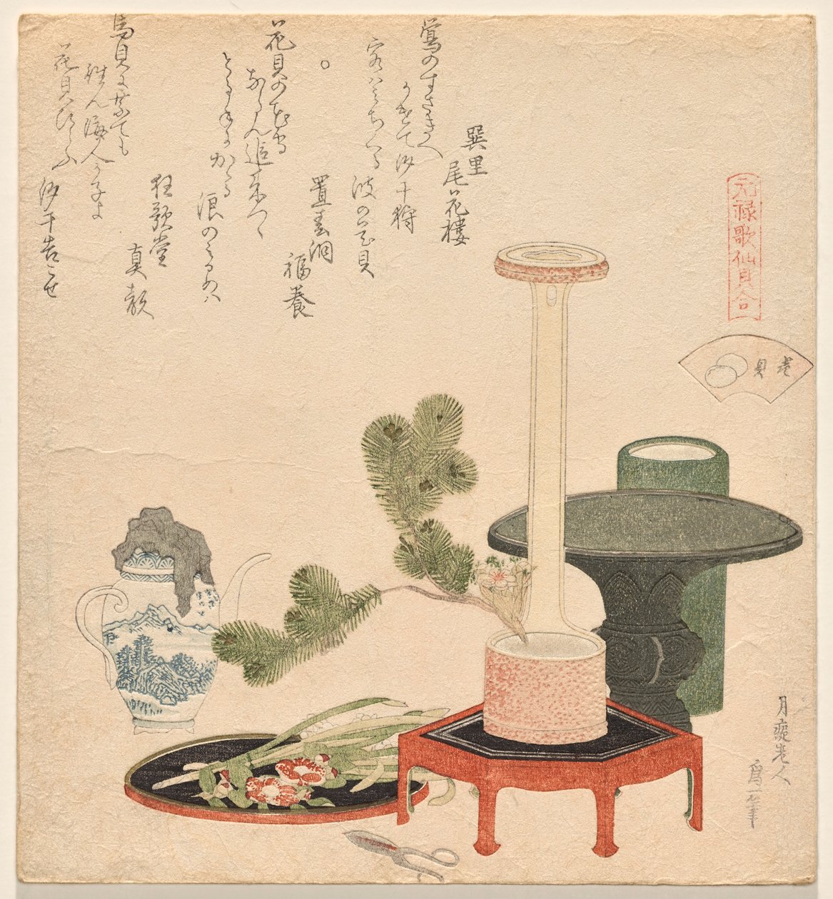 Les coquilles de fleurs, de la série Genroku Poem-Shell Matching Game - Katsushika Hokusai
