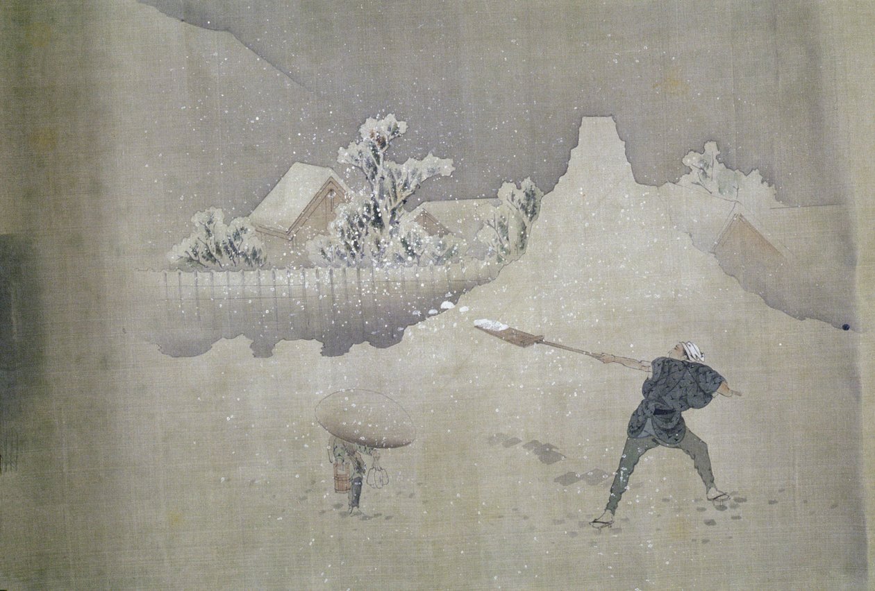 Vue du mont Fuji, du rouleau peint des Douze Vues du mont Fuji - Katsushika Hokusai