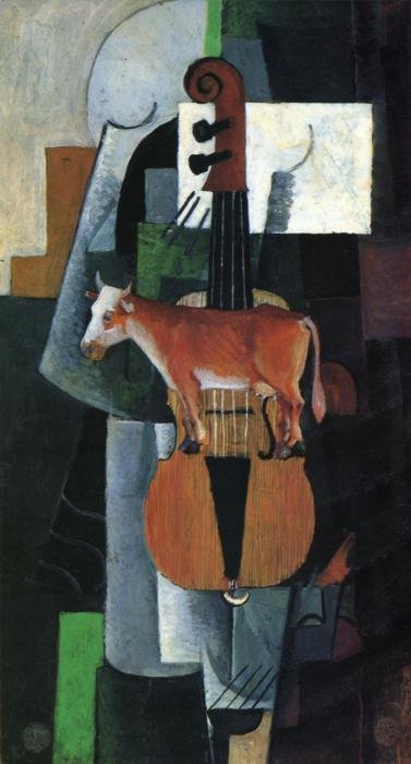 Vache et violon - Kazimir Severinovich Malevich