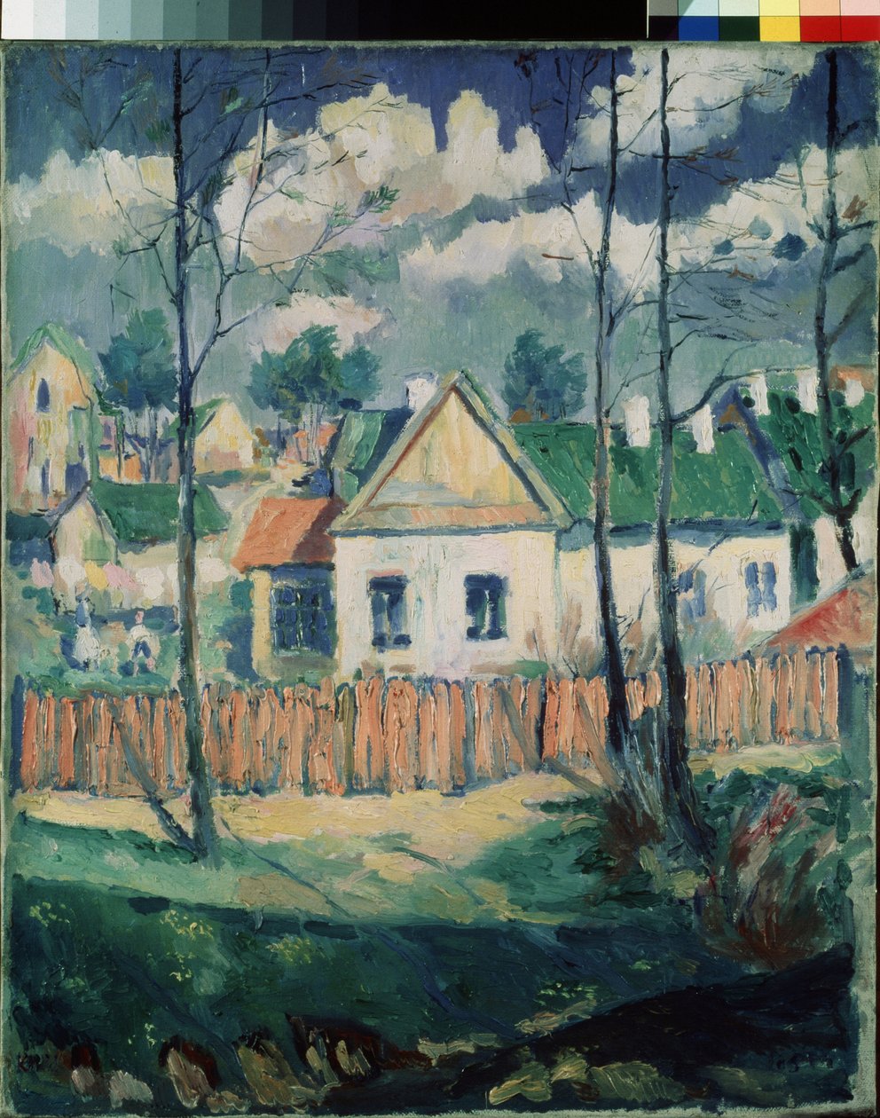 Printemps. Paysage avec une petite maison - Kazimir Severinovich Malevich