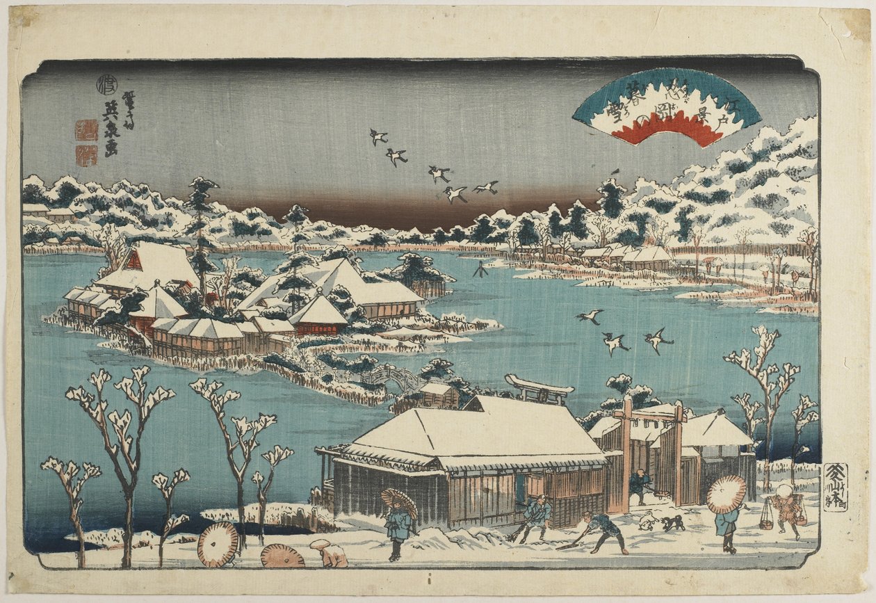 Neige du soir à Shinobugaoka, 1843-1847 - Keisai Eisen