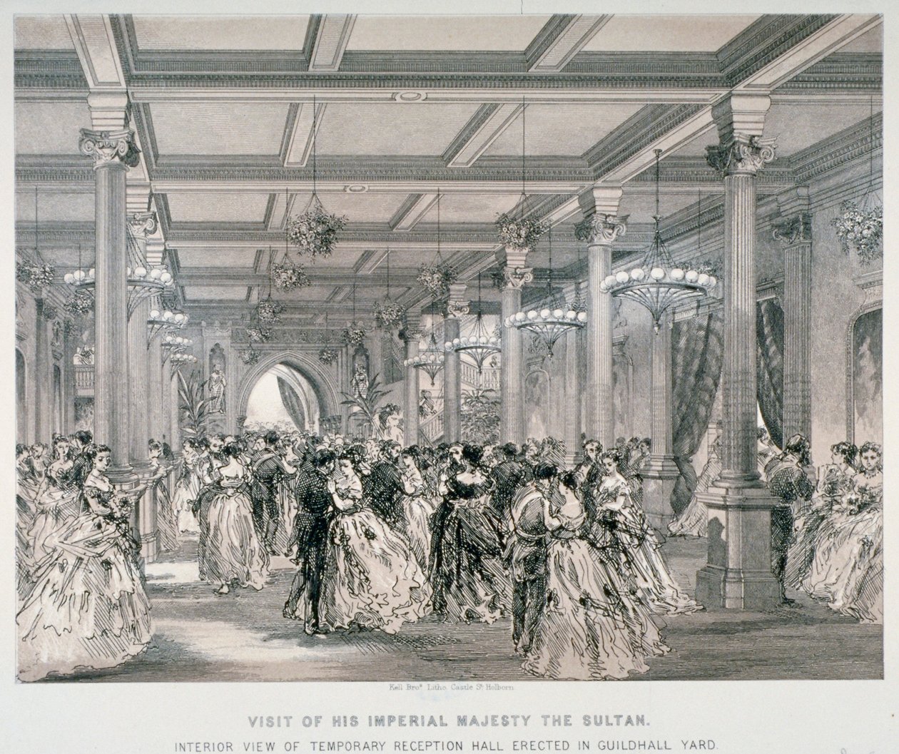 Réception pour le sultan de Turquie, Guildhall, City de Londres, 1867 - Kell Brothers