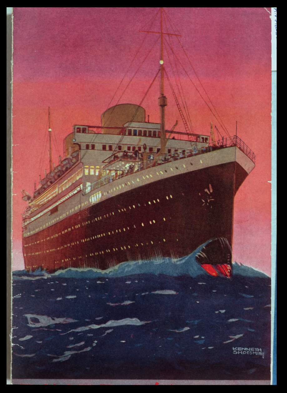 Le paquebot M.V. Alcantara en mer, 1928 - Kenneth Shoesmith