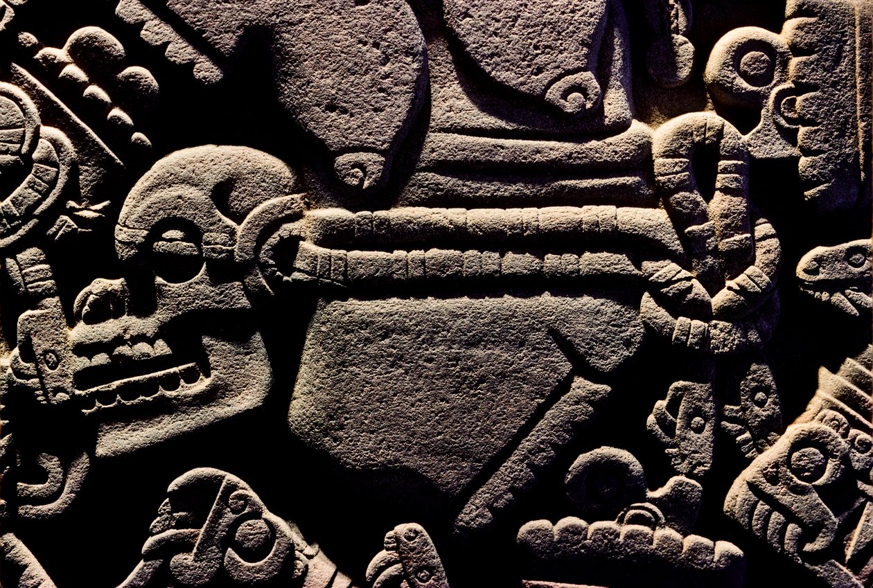 Amériques; archéologie; Mexique; Templo Mayor; Grand Temple des Aztèques; Coyolxauhqui - Kenneth Garrett