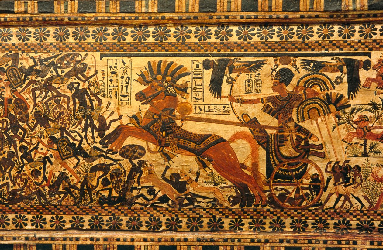 Peinture murale dans la tombe du roi Toutankhamon; Roi Toutankhamon; Égypte; Nouveau Royaume; Toutankhamon, 2003 (photo) - Kenneth Garrett