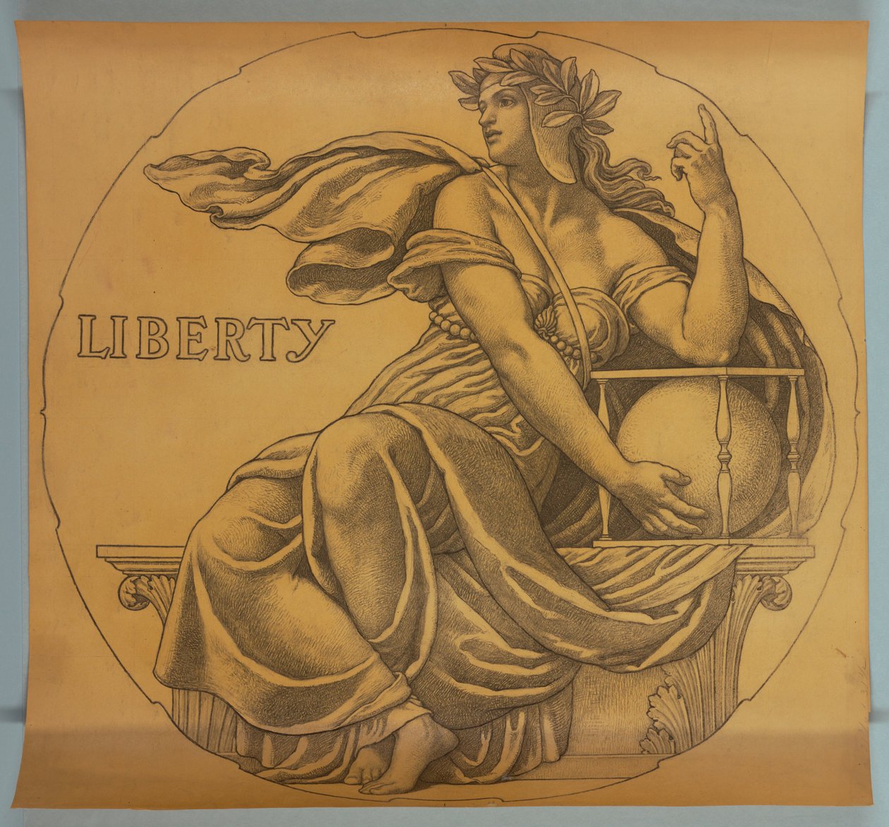 Liberté, dessin pour mosaïque dans la rotonde du Capitole de l