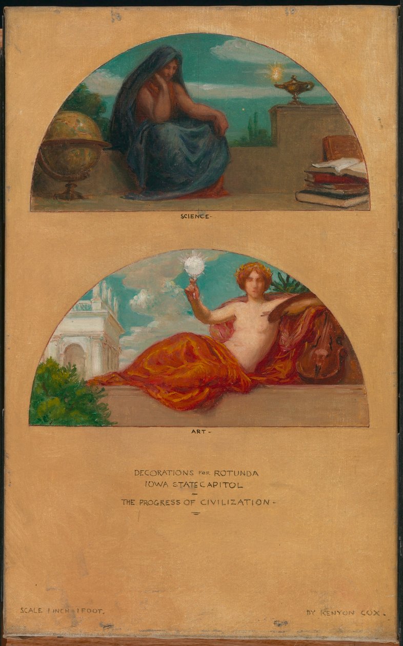 Le progrès de la civilisation : Science et art (étude murale, Capitole de l