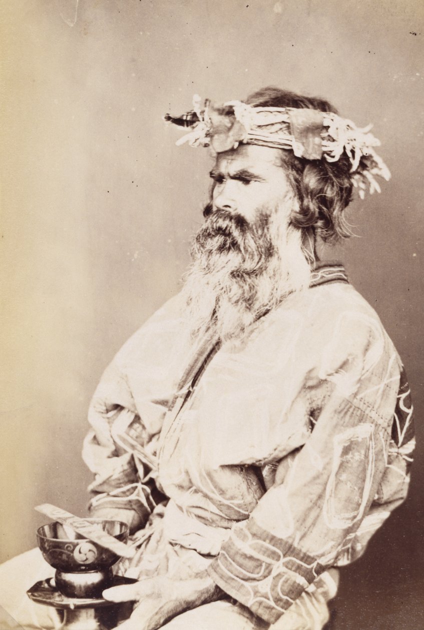 Homme Ainu, c.1890s - Kenzô Tamoto