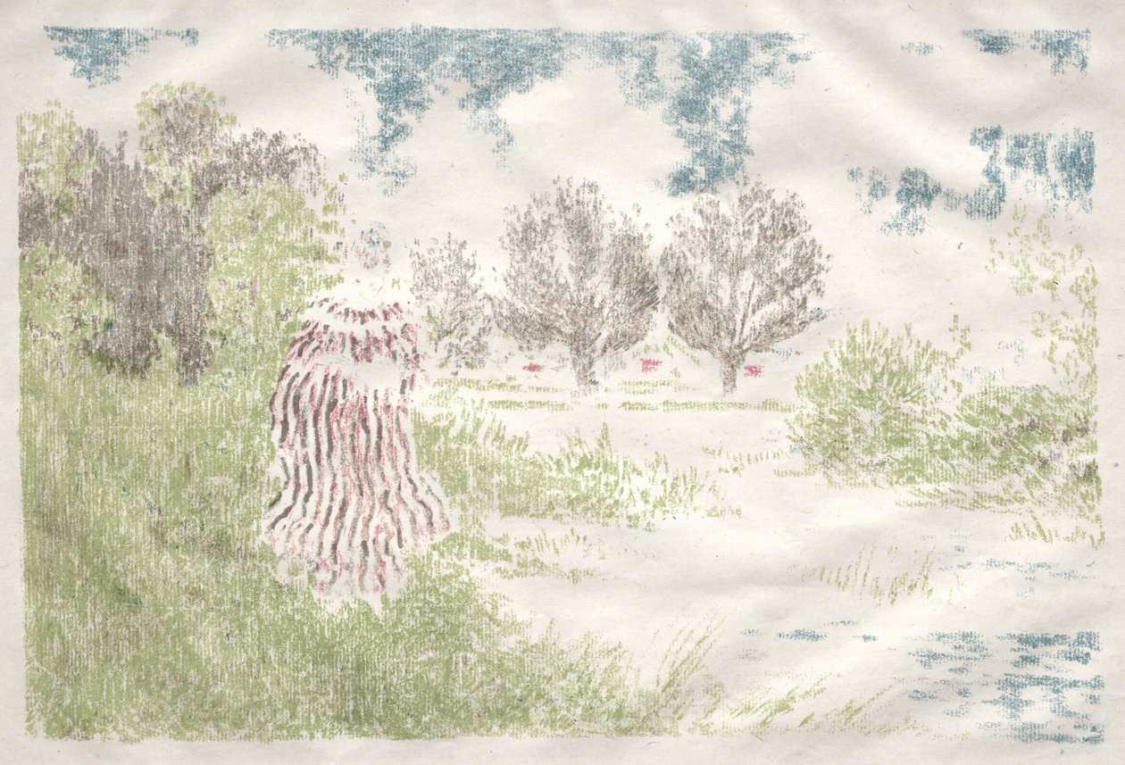 Paysages : Femme en robe à rayures, 1898 - Ker Xavier Roussel